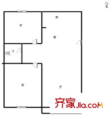 九城尚都 2居室 戶型圖
