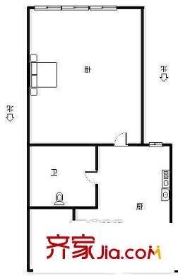 九城尚都 1居室 戶型圖