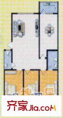 魏華園小區(qū)戶型圖3室2廳2衛(wèi)1廚