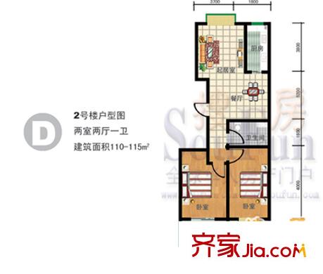 漿水泉路水利廳宿舍戶型圖漿水泉路10號水利廳宿舍 2室 戶型圖 2室2廳1衛(wèi)1廚