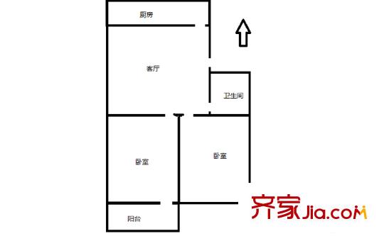 荷花園 2室 戶型圖