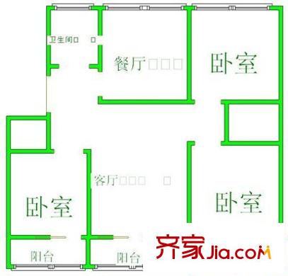 山大南路省直宿舍戶型圖山大南路省直單位宿舍 3室 戶型圖 3室2廳2衛(wèi)1廚