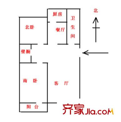 經十一路千佛山段宿舍戶型圖經十一路千佛山段單位宿舍 2室 戶型圖 2室2廳1衛(wèi)1廚