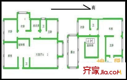 地礦家園 4居室 戶型圖