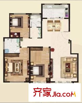智慧園 3居室 戶型圖