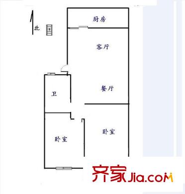 星河苑 2室 戶型圖