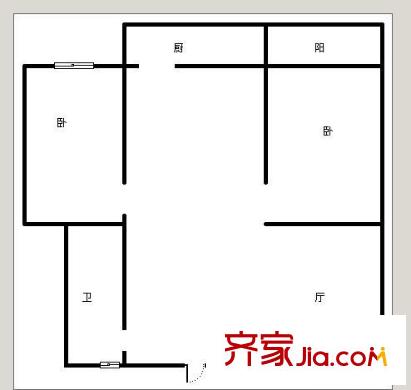 星河苑 2室 戶型圖