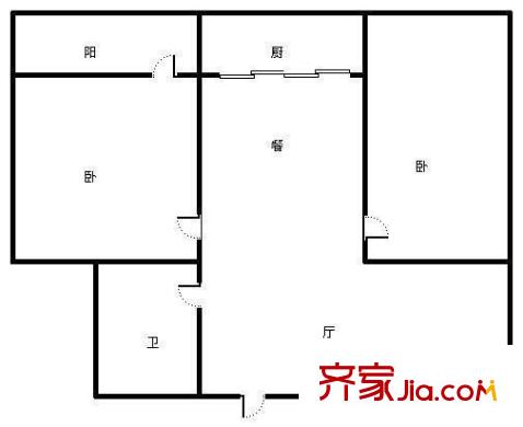 星河苑 2室 戶型圖