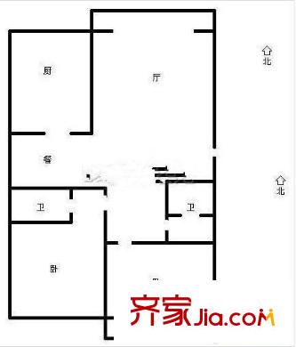 仁和盛庭 2居室 戶型圖
