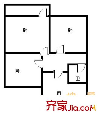 山大南路西段宿舍戶型圖山大南路西段單位宿舍 3室 戶型圖 3室1衛(wèi)1廚