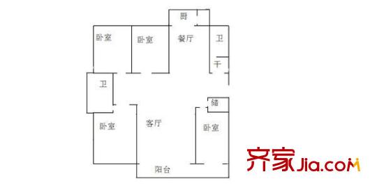 仁和盛庭 4居室 戶型圖