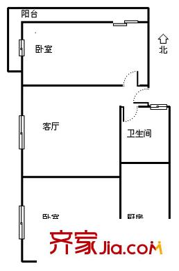 聚賢街建行宿舍戶型圖聚賢街建設(shè)銀行單位宿舍 2室 戶型圖 2室1廳1衛(wèi)1廚