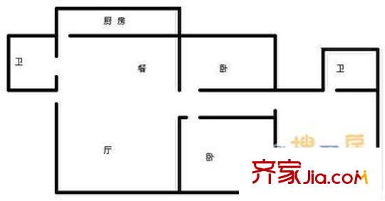 體育嘉苑 3室 戶型圖