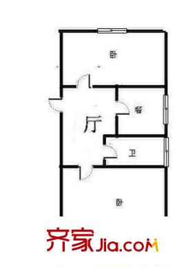 十畝園林業(yè)廳宿舍 2室 戶型圖
