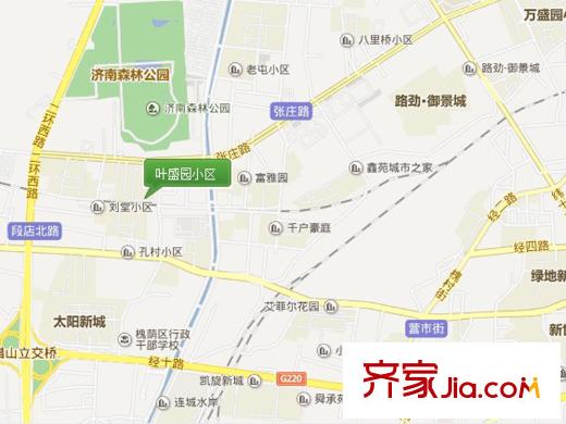 葉盛園小區(qū)交通圖 