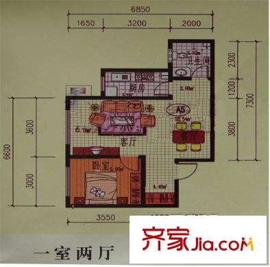 葉盛園小區(qū) 1居室 戶(hù)型圖