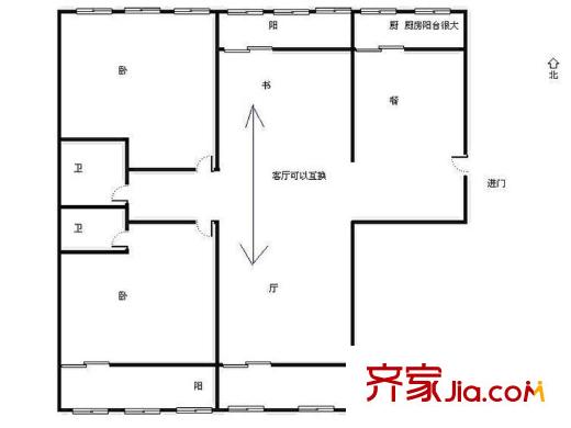 長(zhǎng)興苑 3居室 戶型圖