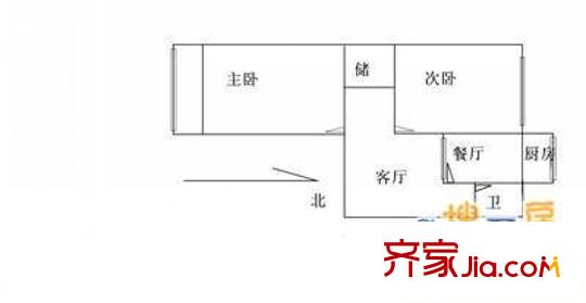 田莊宿舍 2室 戶型圖