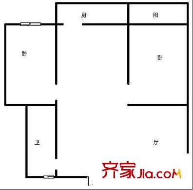 星河苑 2室 戶型圖