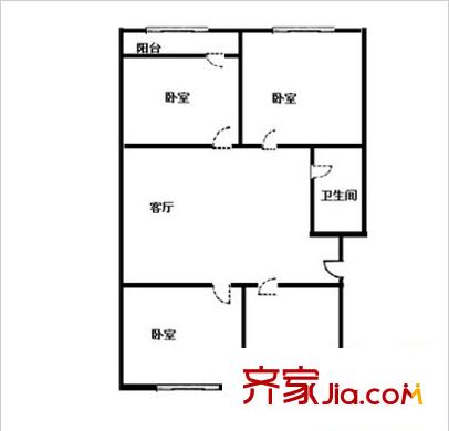 星河苑 3室 戶型圖