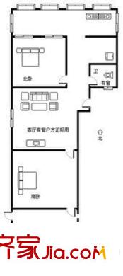 西義和莊 2居室 戶型圖
