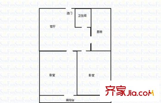 西義和莊 2居室 戶型圖