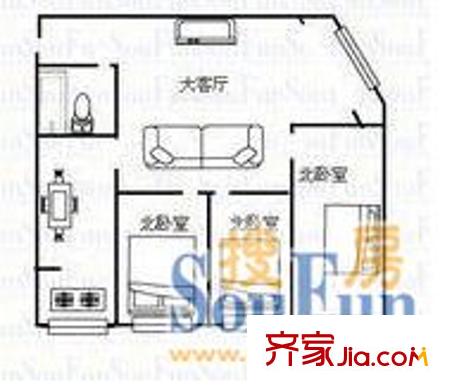 山潤(rùn)家園 3室 戶型圖