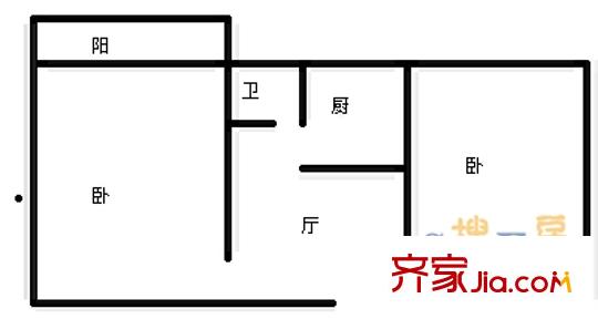 山大南路西段宿舍戶型圖山大南路西段單位宿舍 2室 戶型圖 2室1廳1衛(wèi)1廚