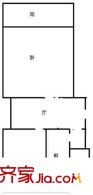 玉函路農(nóng)行宿舍 2室 戶型圖