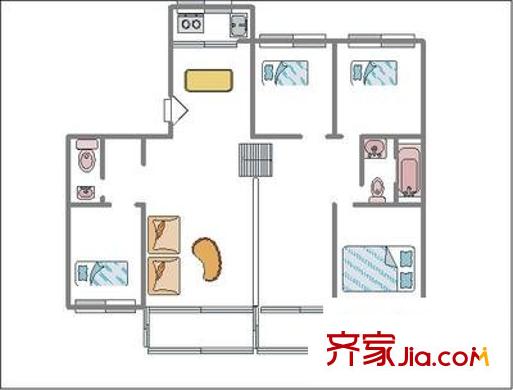 花園路東首單位宿舍戶型圖