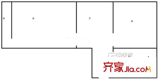 西八里洼單位宿舍 2居室 戶型圖