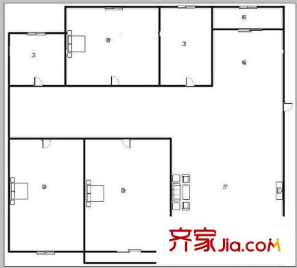 南洋馨苑 3居室 戶型圖