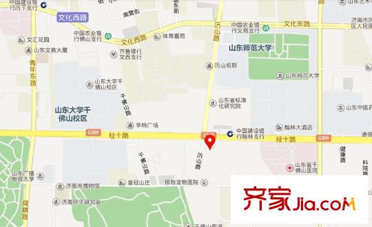 千佛山東路人防宿舍交通圖 