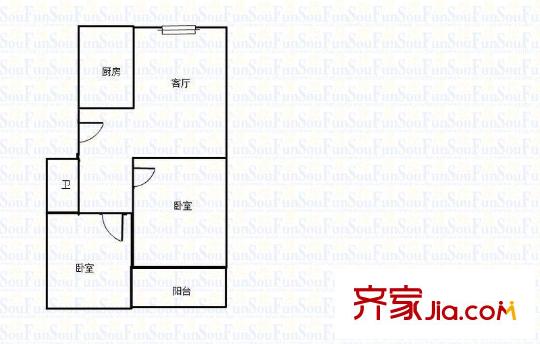豐澤家園 2室 戶(hù)型圖