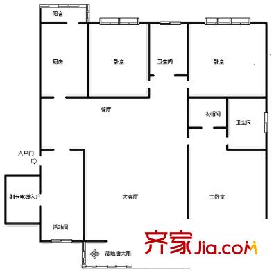 水映麗山 3室 戶型圖