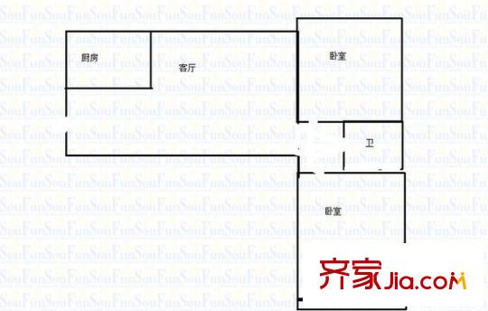 經(jīng)緯嘉園 2室 戶型圖