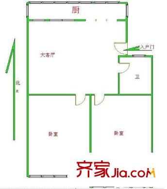 芙蓉花園 2室 戶型圖