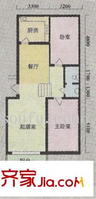 欣苑小區(qū)戶型圖二居室 2室