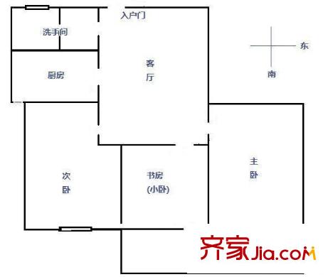 建苑花園 3居室 戶型圖
