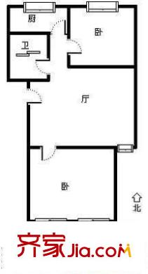 花園路東首單位宿舍 2室 戶型圖