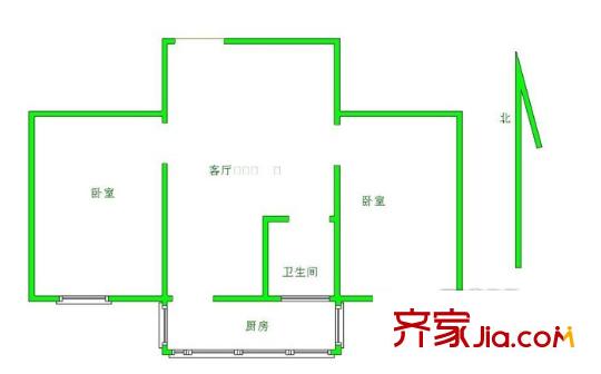 經(jīng)三緯十一宿舍戶型圖經(jīng)三緯十一單位宿舍2111 2室1廳1衛(wèi)1廚