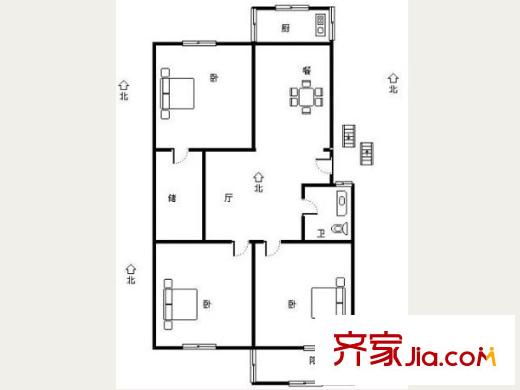 五里山單位宿舍戶型圖2