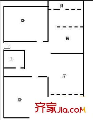 恒泉花園 2室 戶型圖