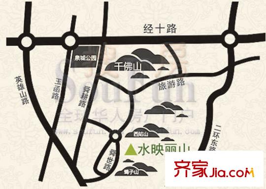 水映麗山交通圖