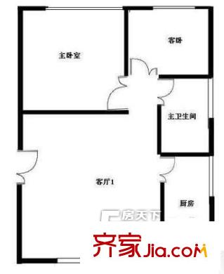 聚鑫旺園戶型圖211 2室1廳1衛(wèi)1廚