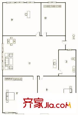 新龍科技園 3居室 戶型圖