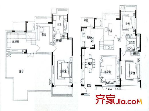 海那城戶型圖DS2戶型 3室2廳2衛(wèi)1廚