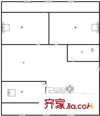  華洋名苑 3居室  戶型圖