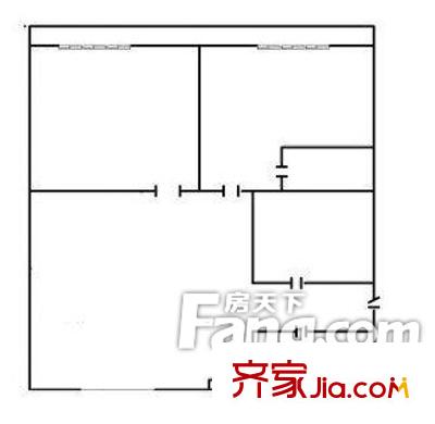 金源山居 2居室 戶型圖