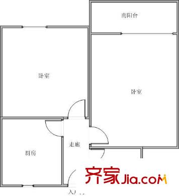工商銀行宿舍（濟微路） 2室 戶型圖